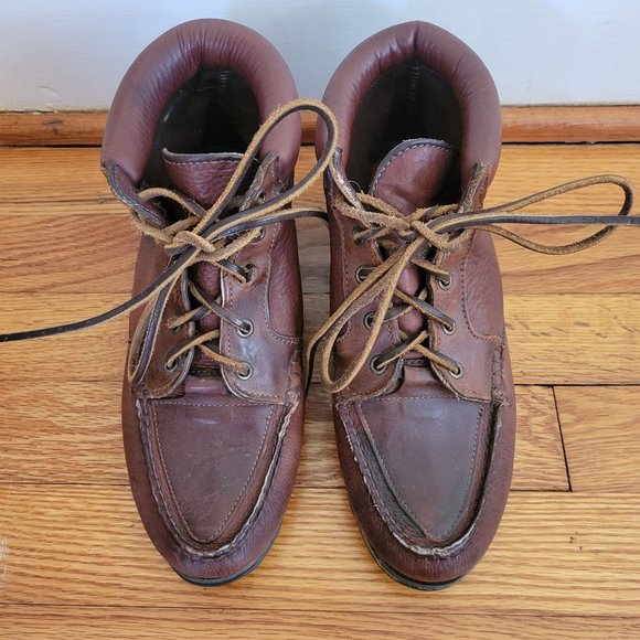 Timberland‎ 7M Brown Leather Hiking Work Boots Waterproof Vintage - Picture 2 of 9